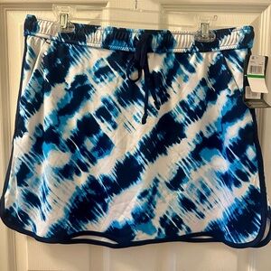 PGA Tour Blue and White Tie Dye Golf Skort